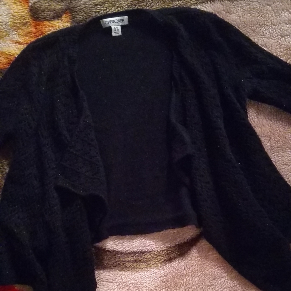Girls Black Cardigan